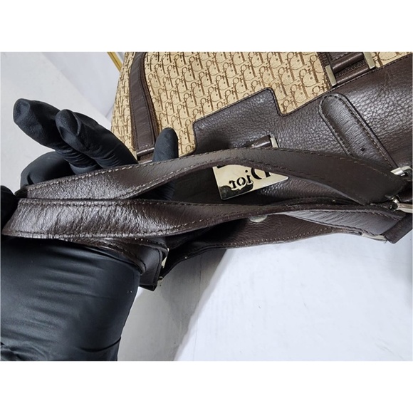 Authentic Christian Dior Diorissimo Street Chic Tote Bag Brown/Beige - Picture 8 of 11
